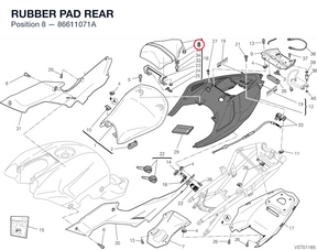 RUBBER PAD REAR 86611071A diagram position