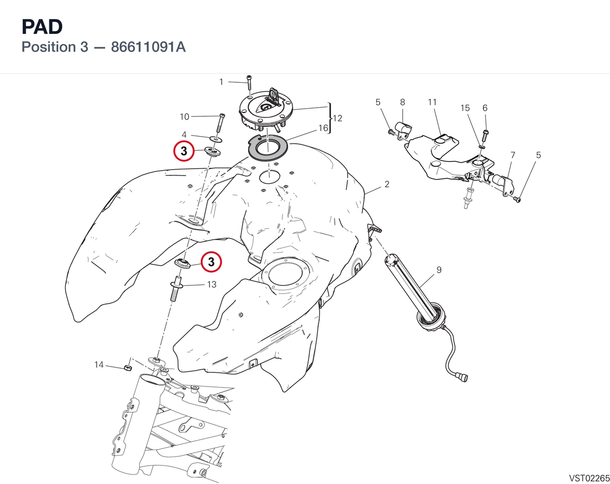 PAD 86611091A diagram position