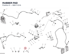 RUBBER PAD 86611121A diagram position