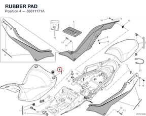 RUBBER PAD 86611171A diagram position