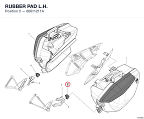 RUBBER PAD L.H. 86611211A diagram position