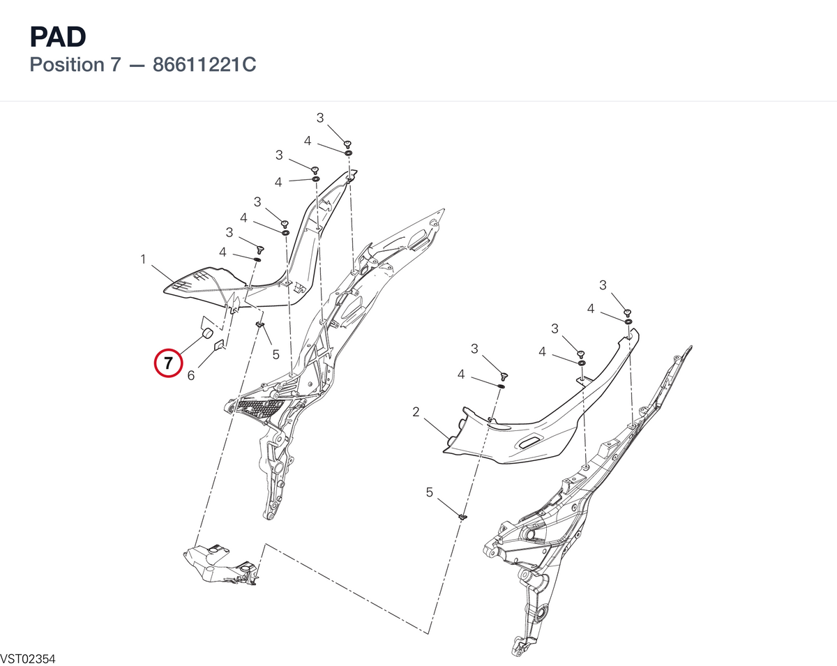 PAD 86611221C diagram position