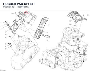 RUBBER PAD UPPER 86611611A diagram position
