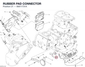 RUBBER PAD CONNECTOR 86611731A diagram position