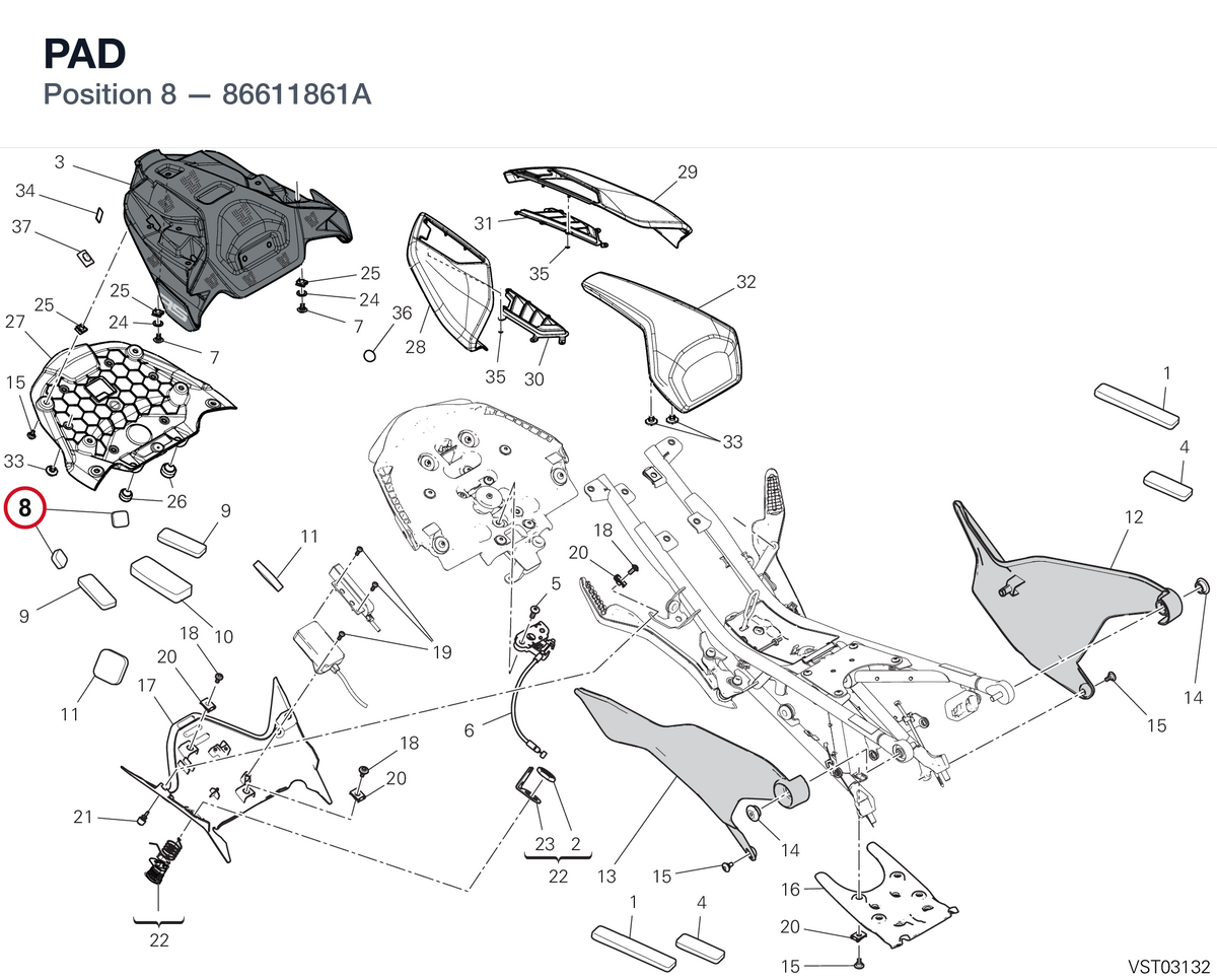 PAD 86611861A diagram position
