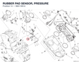 RUBBER PAD SENSOR, PRESSURE 86611991A diagram position
