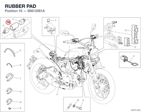 RUBBER PAD 86612061A diagram position