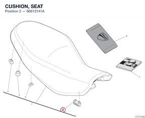 CUSHION, SEAT 86612141A diagram position