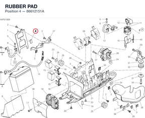 RUBBER PAD 86612151A diagram position