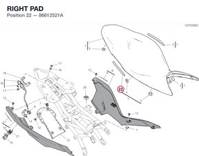 RIGHT PAD 86612521A diagram position