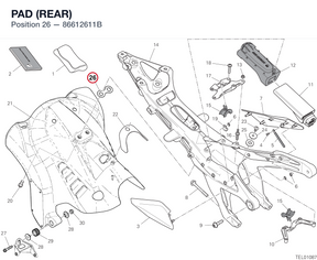 PAD (REAR) 86612611B diagram position