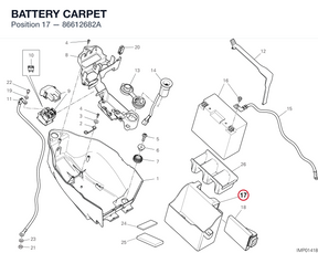 BATTERY CARPET 86612682A diagram position