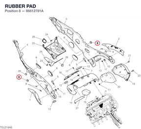 RUBBER PAD 86612781A diagram position