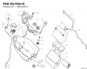 PAD 35x100x16 86613001A diagram position