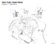 PAD, FUEL TANK REAR 86613061A diagram position