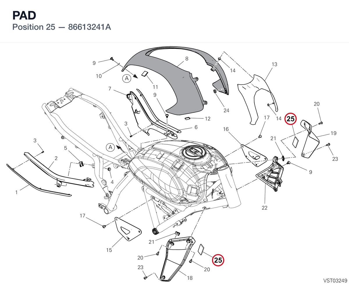 PAD 86613241A diagram position