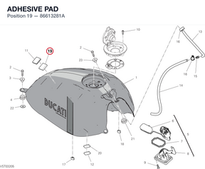 ADHESIVE PAD 86613281A diagram position