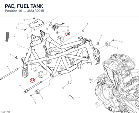 PAD, FUEL TANK 86613291B diagram position