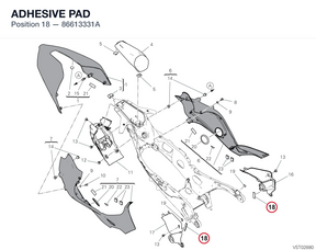 ADHESIVE PAD 86613331A diagram position