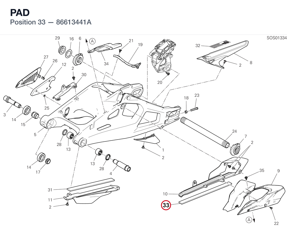 PAD 86613441A diagram position