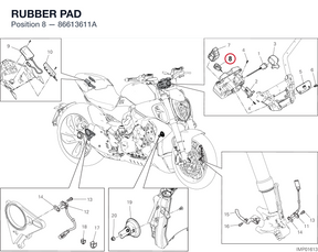 RUBBER PAD 86613611A diagram position