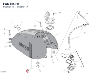 PAD RIGHT 86614011A diagram position