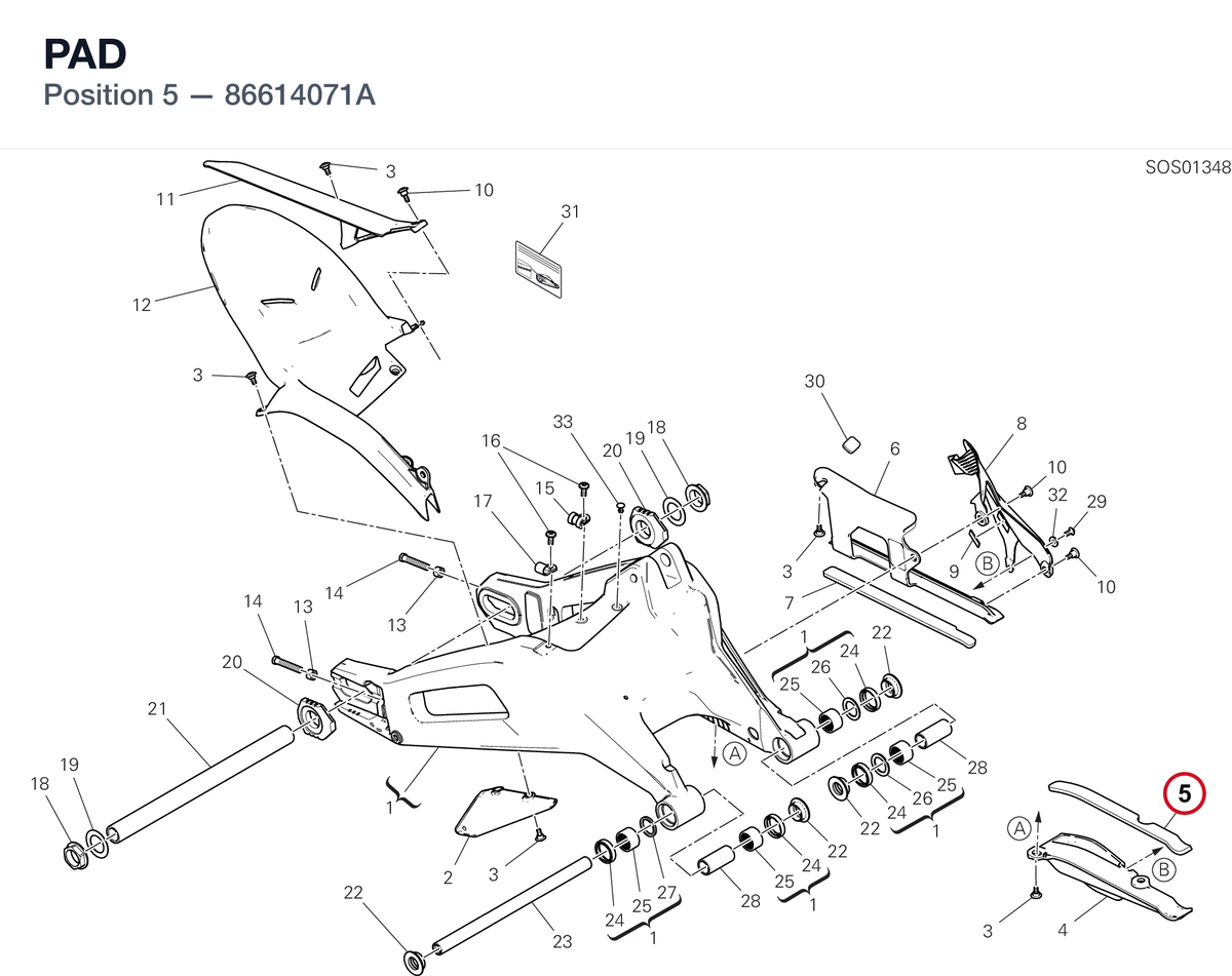 PAD 86614071A diagram position