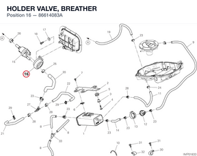 HOLDER VALVE, BREATHER 86614083A diagram position