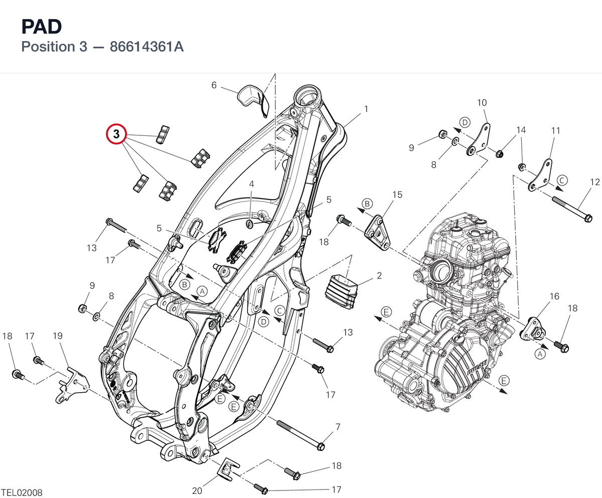PAD 86614361A diagram position