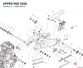 UPPER PAD V23D 86614581A diagram position