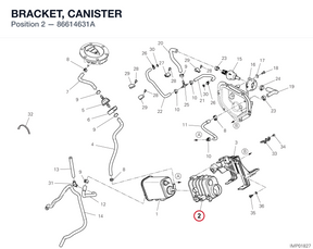 BRACKET, CANISTER 86614631A diagram position