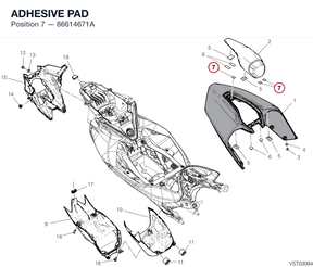 ADHESIVE PAD 86614671A diagram position