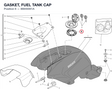 GASKET, FUEL TANK CAP 86640061A diagram position