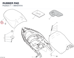 RUBBER PAD 86642751A diagram position