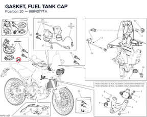GASKET, FUEL TANK CAP 86642771A diagram position
