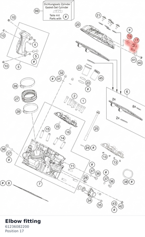 Diagram preview: Elbow fitting (61236082200)