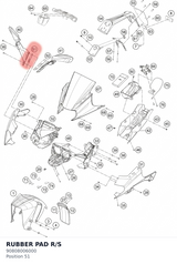 Diagram preview: RUBBER PAD R/S (90808006000)