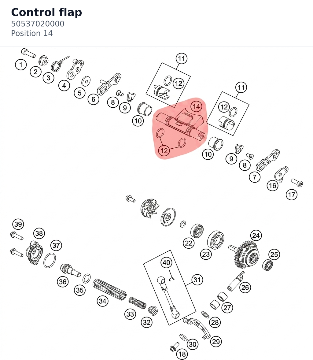 Diagram preview: Control flap (50537020000)