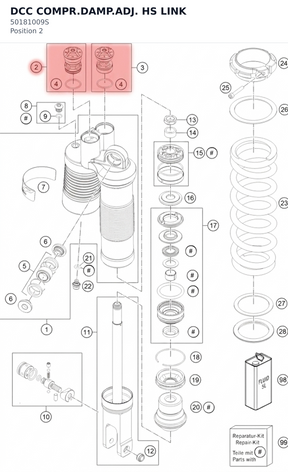 Diagram preview: DCC COMPR.DAMP.ADJ. HS LINK (50181009S)