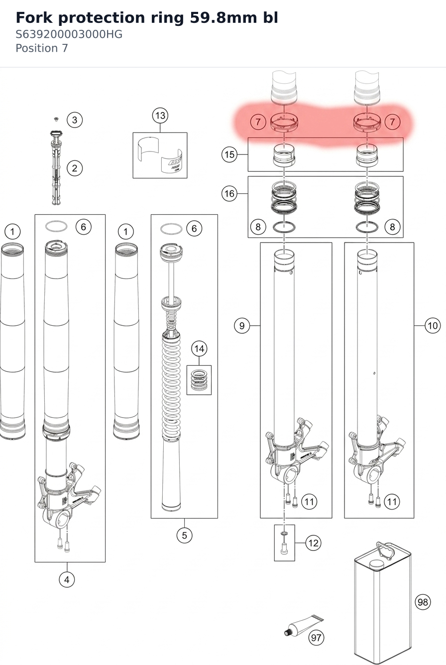 Diagram preview: Fork protection ring 59.8mm bl (S639200003000HG)