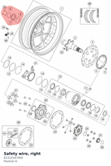 Diagram preview: Safety wire, right (61310187000)