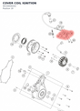 Diagram preview: COVER COIL IGNITION (96339006050)