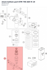 Diagram preview: shock bottom part KTM 790 ADV R 19 (46181327S1)