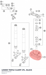 Diagram preview: LOWER TRIPLE CLAMP CPL. BLACK (6910103202833S)