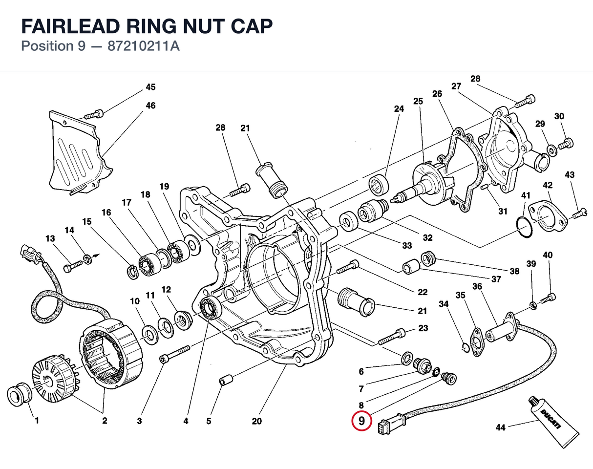 FAIRLEAD RING NUT CAP