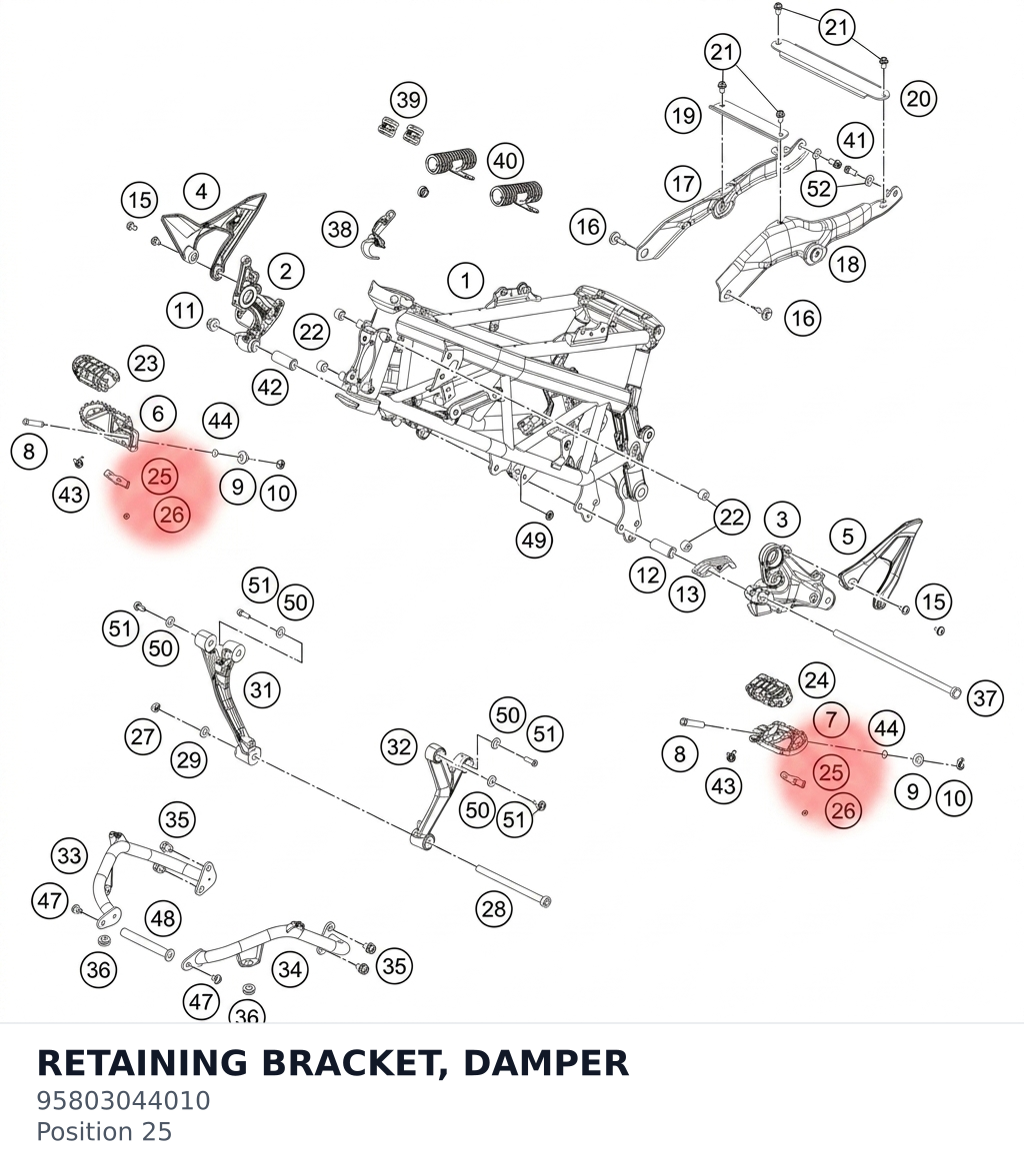 Diagram preview: RETAINING BRACKET, DAMPER (95803044010)