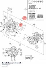 Diagram preview: dowel sleeve 6x8x11.5 (59030023000)