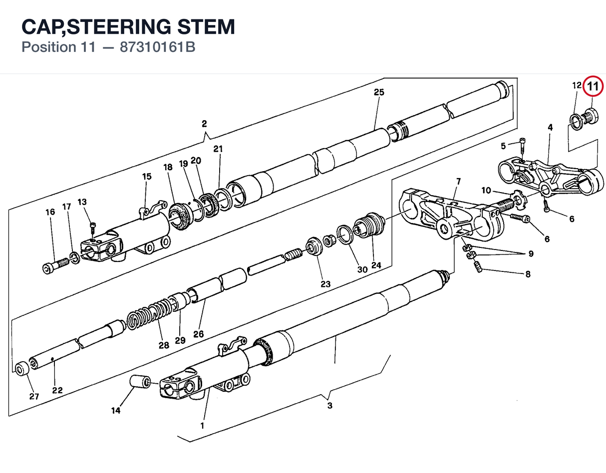 CAP,STEERING STEM