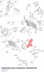 Diagram preview: RADIATOR HOSE, RADIATOR THERMOSTAT (95835026100)