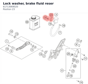 Diagram preview: Lock washer, brake fluid reser (61713069020)